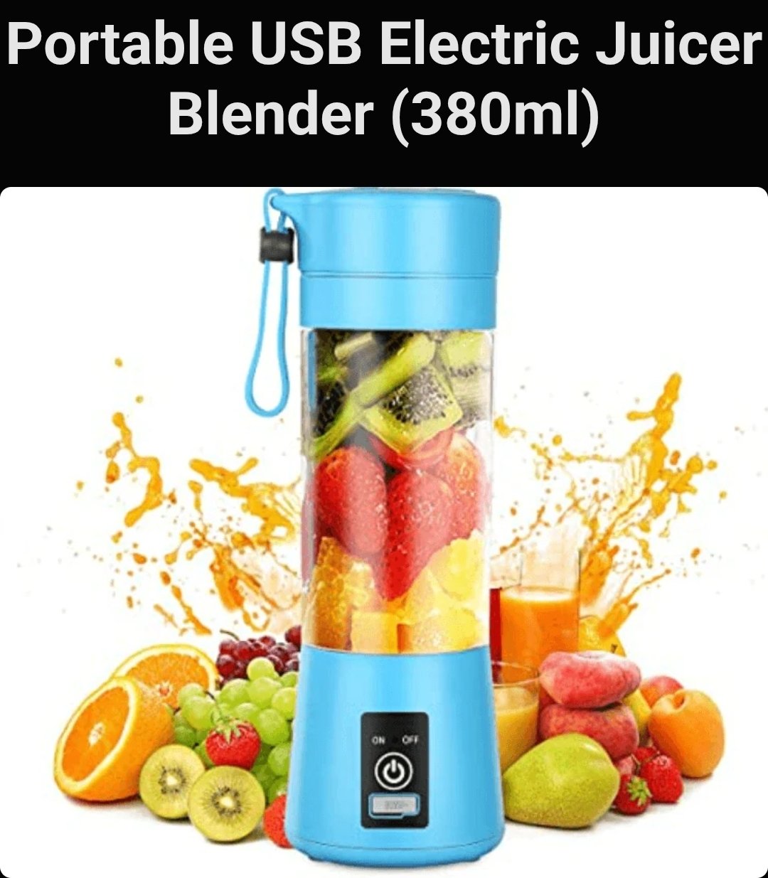 PORTABLE USB ELECTRIC JUICER BLENDER(380ml)