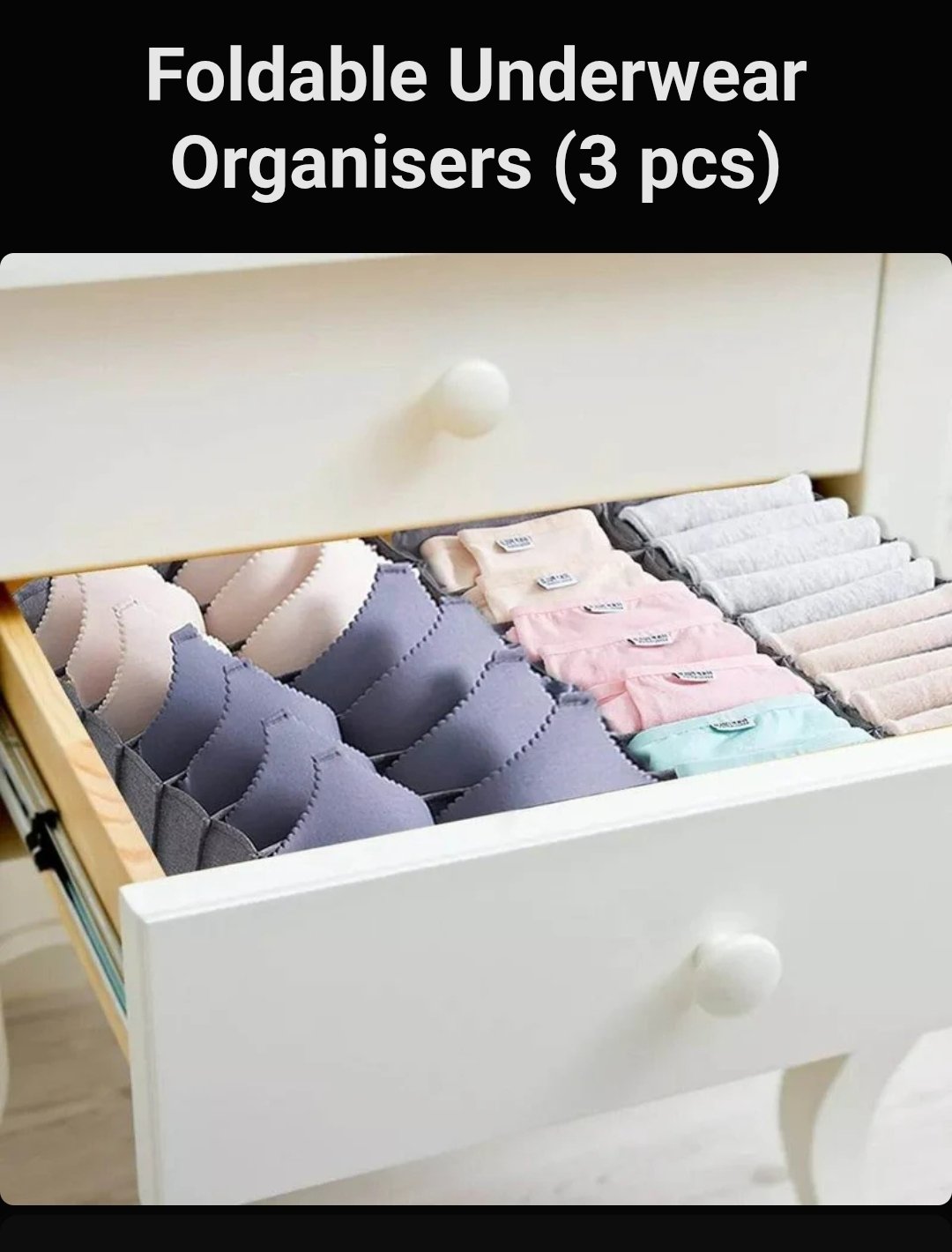 Foldable Underwear Organizer
3pack