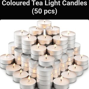 Coloured Tea Light Candles 50pcs