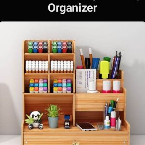 Wooden Stationary Desktop Organizer