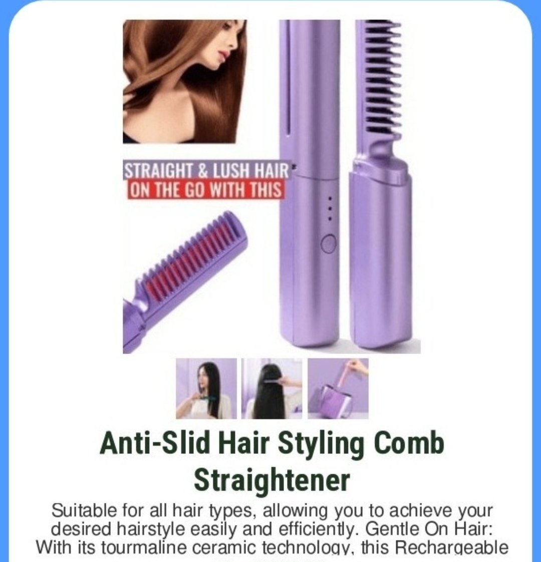 ANTI- SLID STYLING COMB STRAIGHT ENER