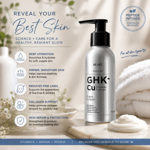 0.5% GHK-Cu Peptide Infused Essential Moisturiser
Special until 1 June
