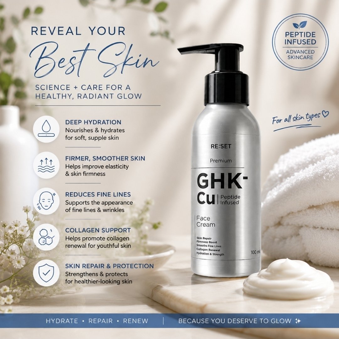 0.5% GHK-Cu Peptide Infused Essential Moisturiser
Special until 1 June