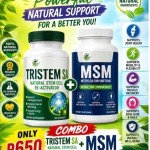 TRISTEM & MNS COMBO
SPECIAL UNTIL END JUNE
TRISTEM 30caps
MSM 60 caps