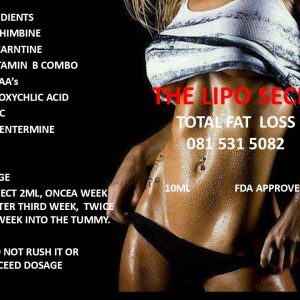 Lipo Secret Vial
10 ml LIPO SECRET VIAL - INJECTABLE ONCE A WEEK