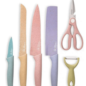 Pastel Corrugated Kitchen Knife Set (6 pcs)