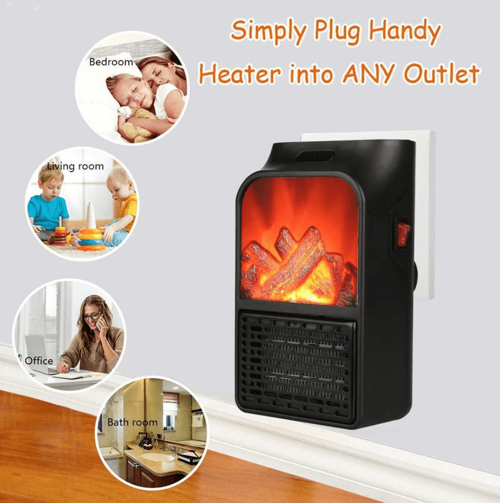 Portable Electric Flame Heater (1000W) - Image 2